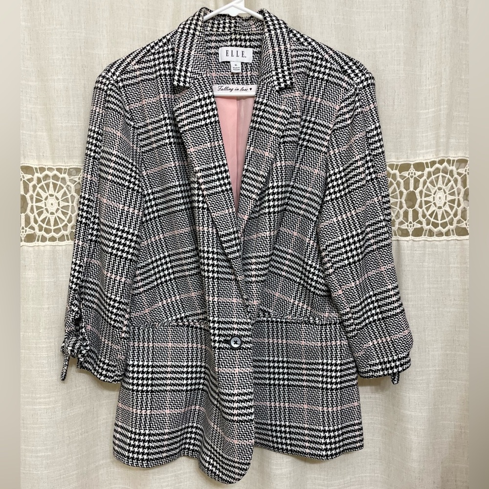 Elle work blazer suit jacket gently worn XL Spring season 3/4 sleeves Peplum